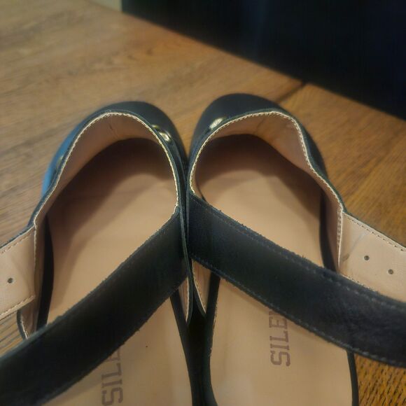 Silent D x Anthropologie Georgia Slingback Clogs Sz 38 us 7.5-8 Black - Picture 5 of 10